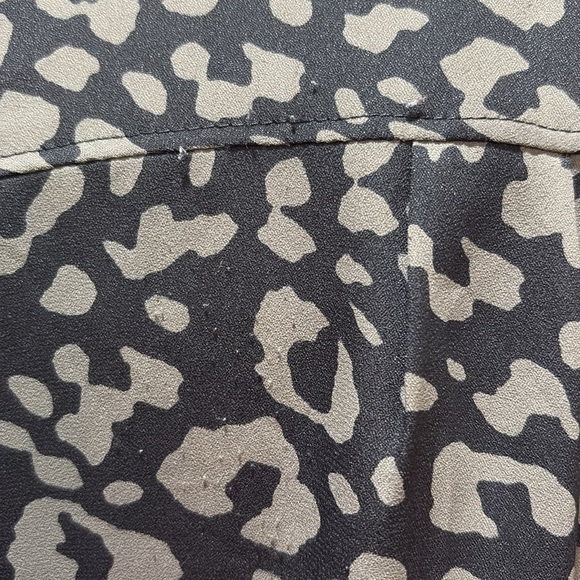 Loft sz L black and grey animal print midi dress - Picture 6 of 8